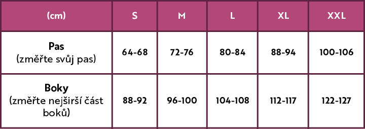 Evita size chart